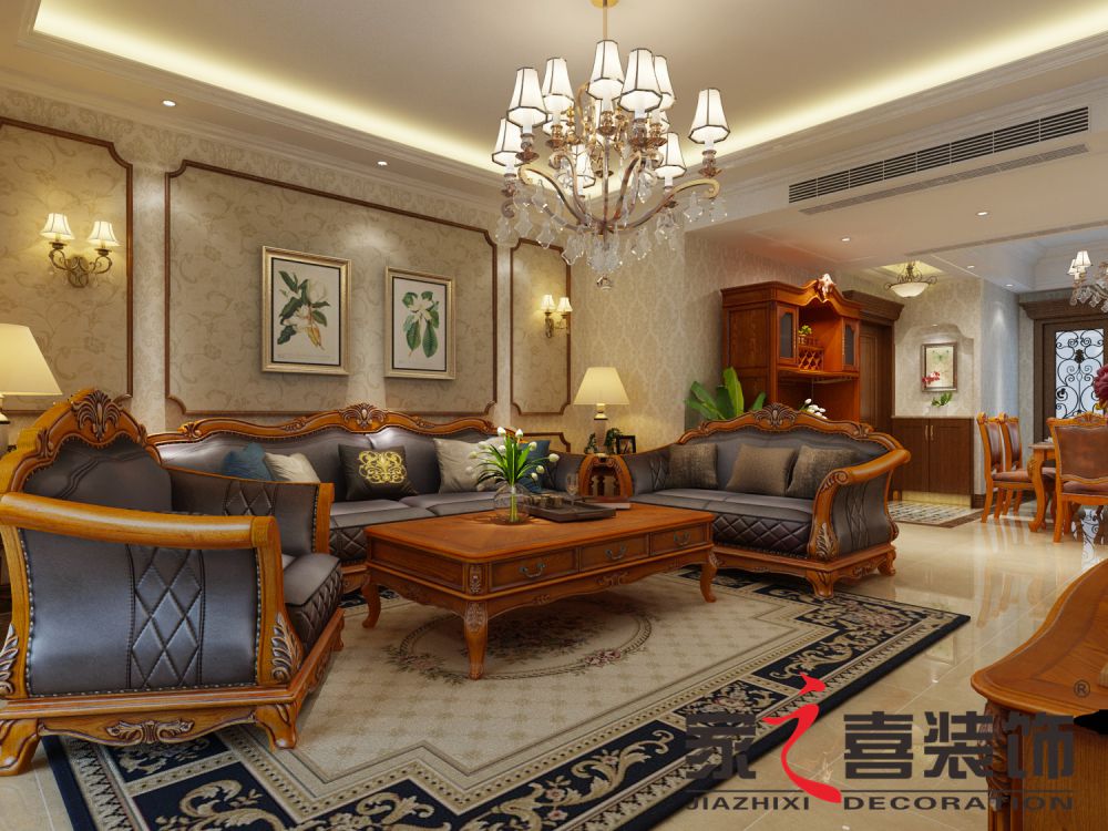 信阳好博平台_好博（中国）一站式服务平台香樟家园 美式风格 120㎡