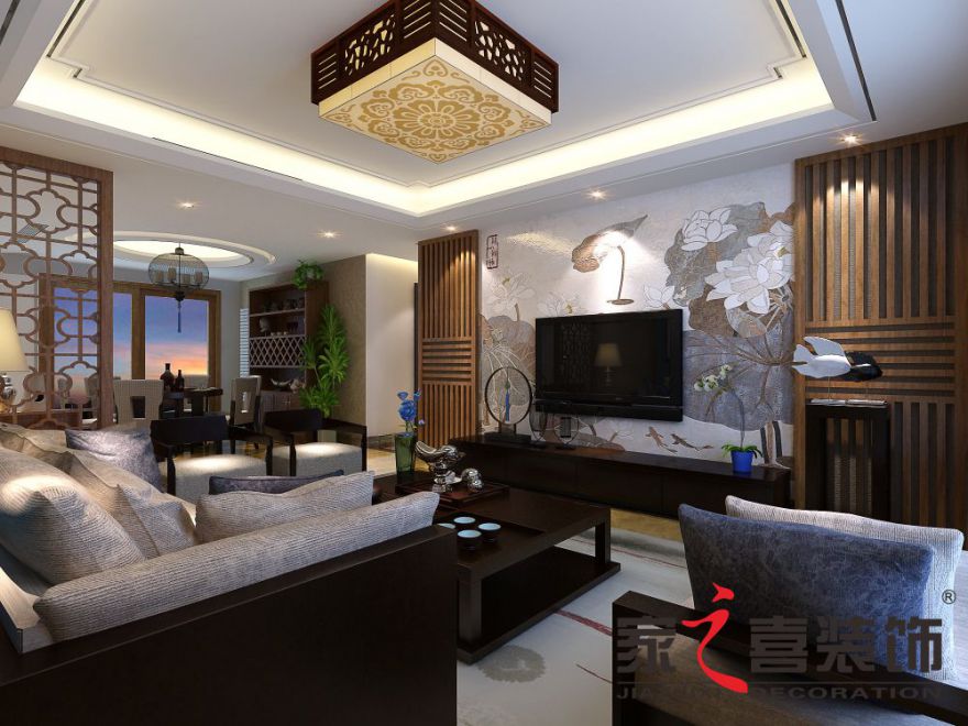 信阳好博平台_好博（中国）一站式服务平台财苑广场140平  新中式